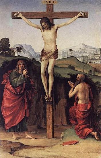 Francesco Francia Crucifixion with Sts John and Jerome France oil painting art